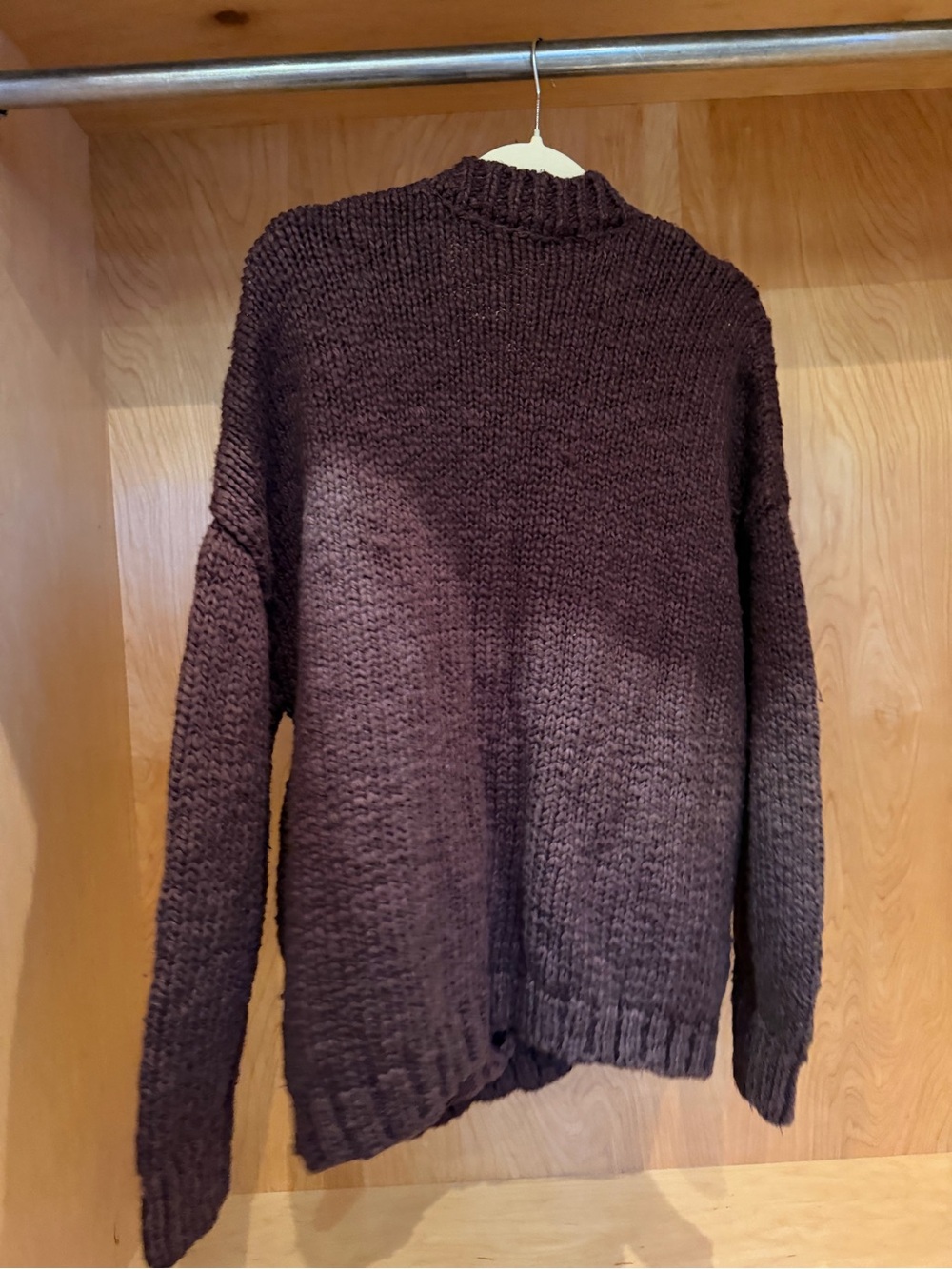 Free People Chunky Cable Knit Button-Front Cardigan - Brown - Picture 4 of 5